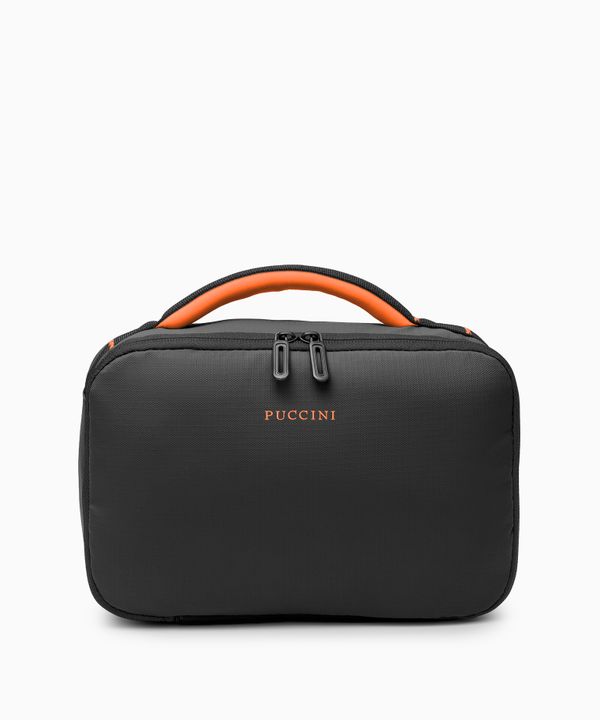 Kosmetyczka z wodoodporną kieszenią czarna