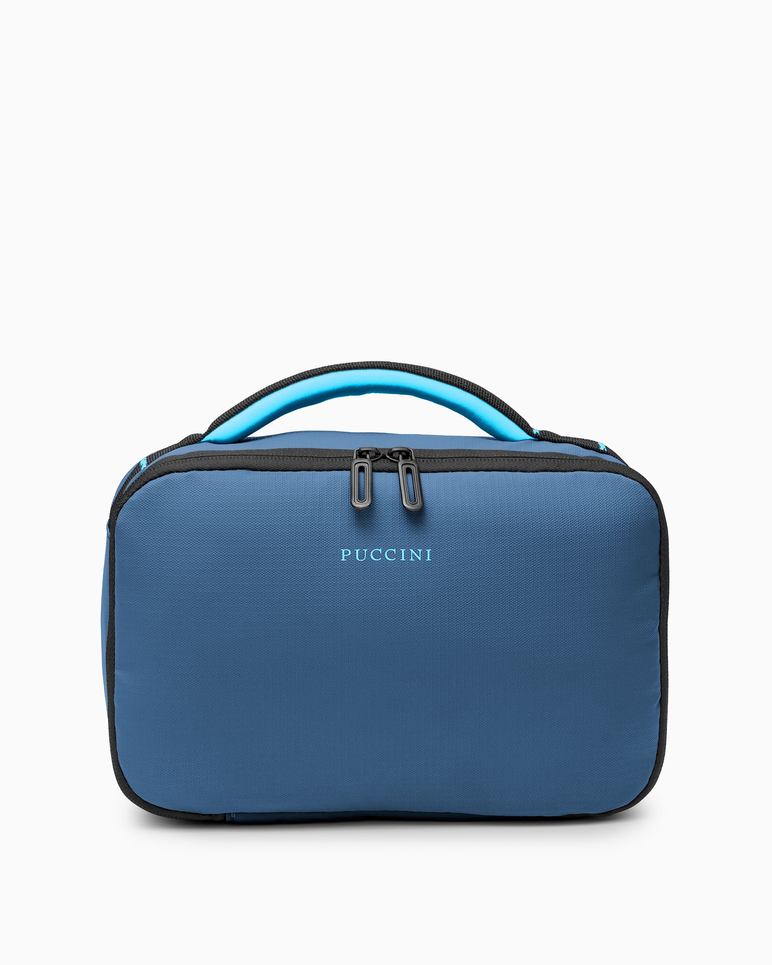 Kosmetyczka z wodoodporną kieszenią granatowa