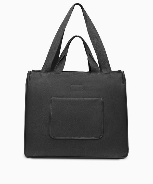 Torba z kieszeniami materiałowa czarna
