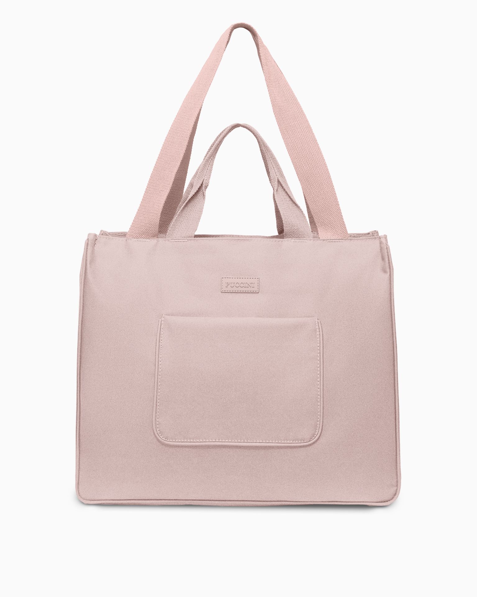 Torba z kieszeniami materiałowa różowa