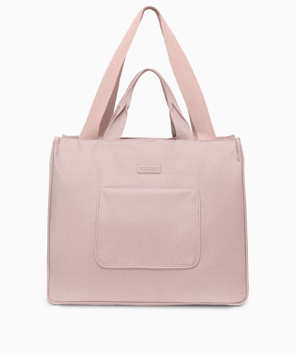 Torba z kieszeniami materiałowa różowa