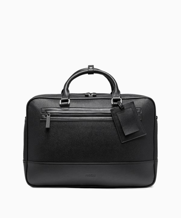 Torba na laptopa 17 cali ze skóry ekologicznej elegancka czarna