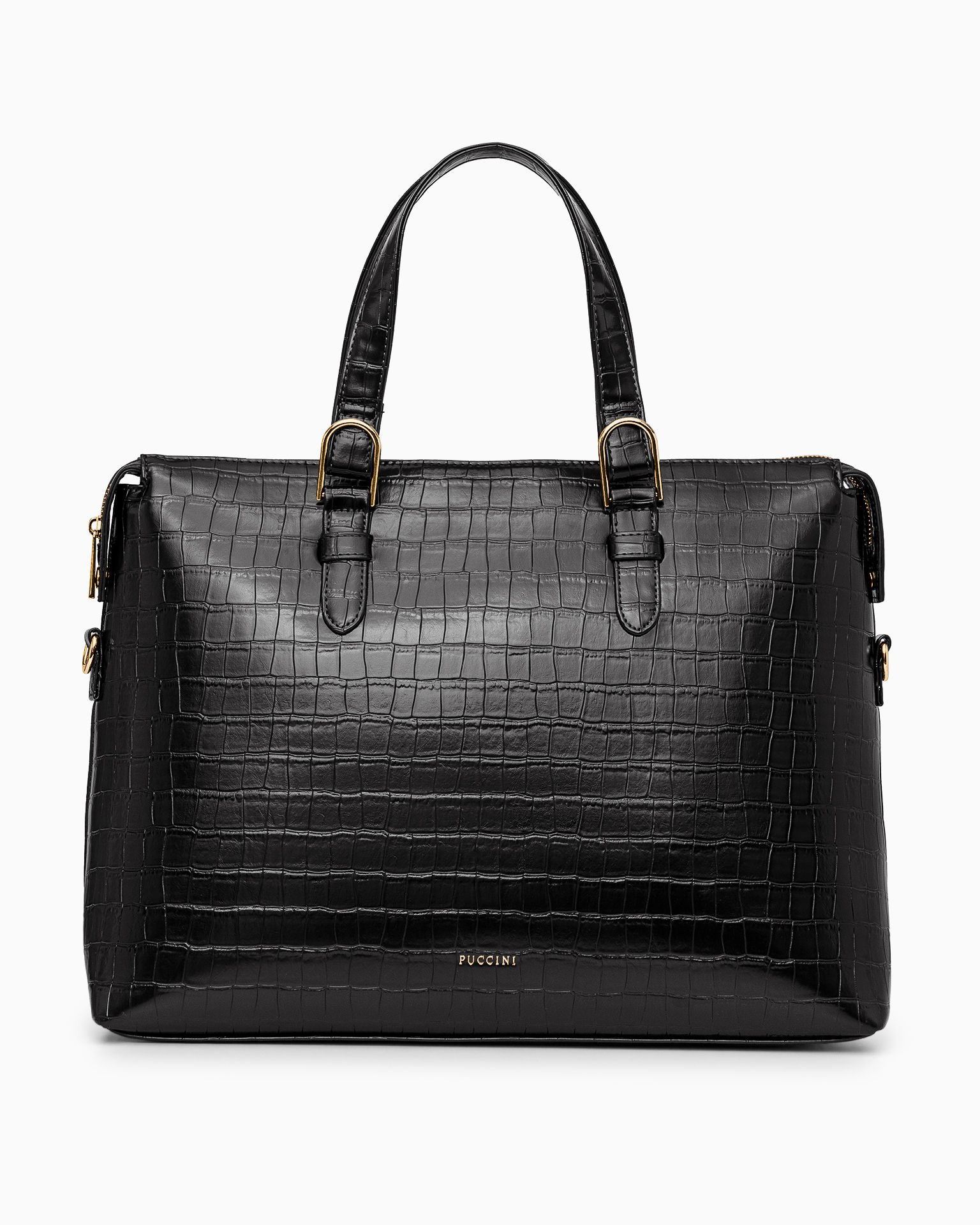 Torba na laptopa 15,6 cali damska czarna crocco