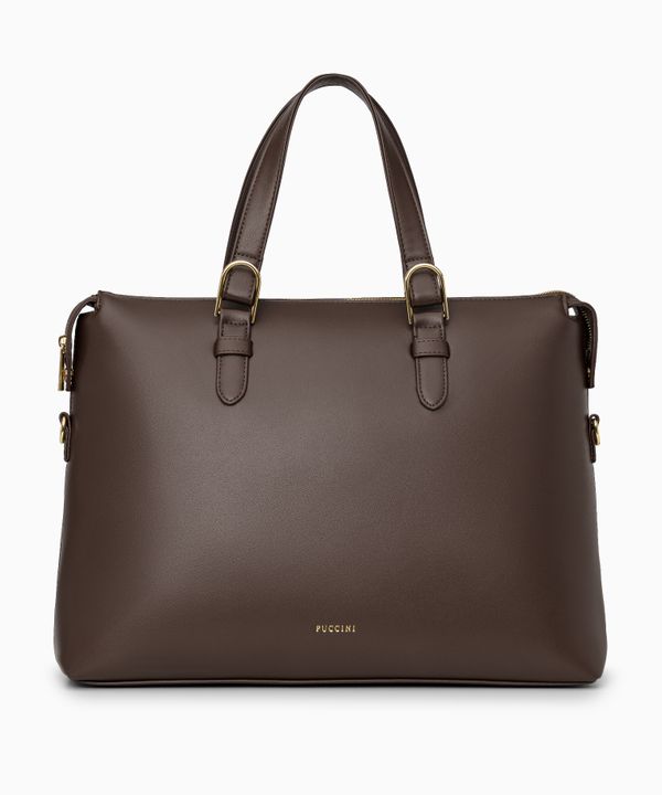 Torba na laptopa 15,6 cali damska brązowa