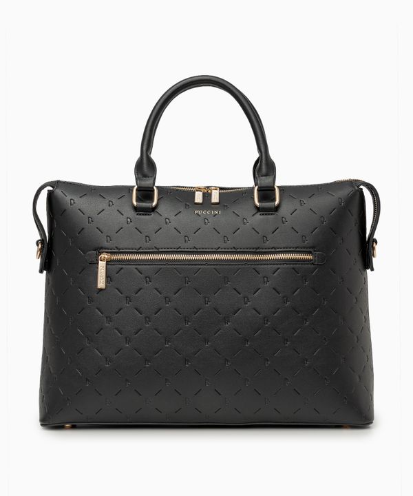 Torba na laptopa 15'6 cali ze skóry ekologicznej czarna
