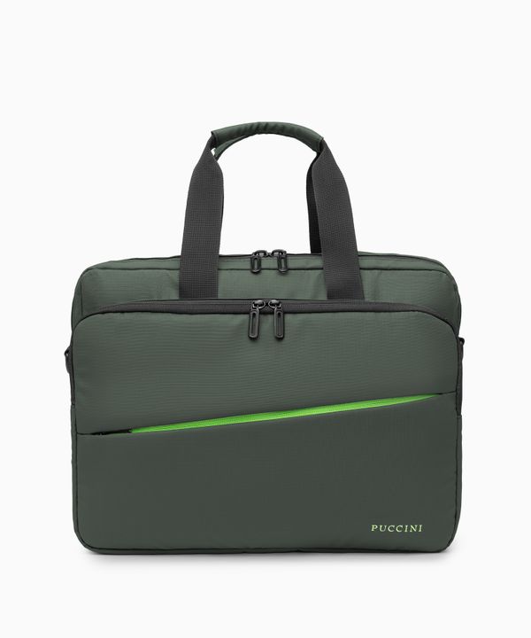 Torba na laptopa 15,6 cali z kieszeniami zielona