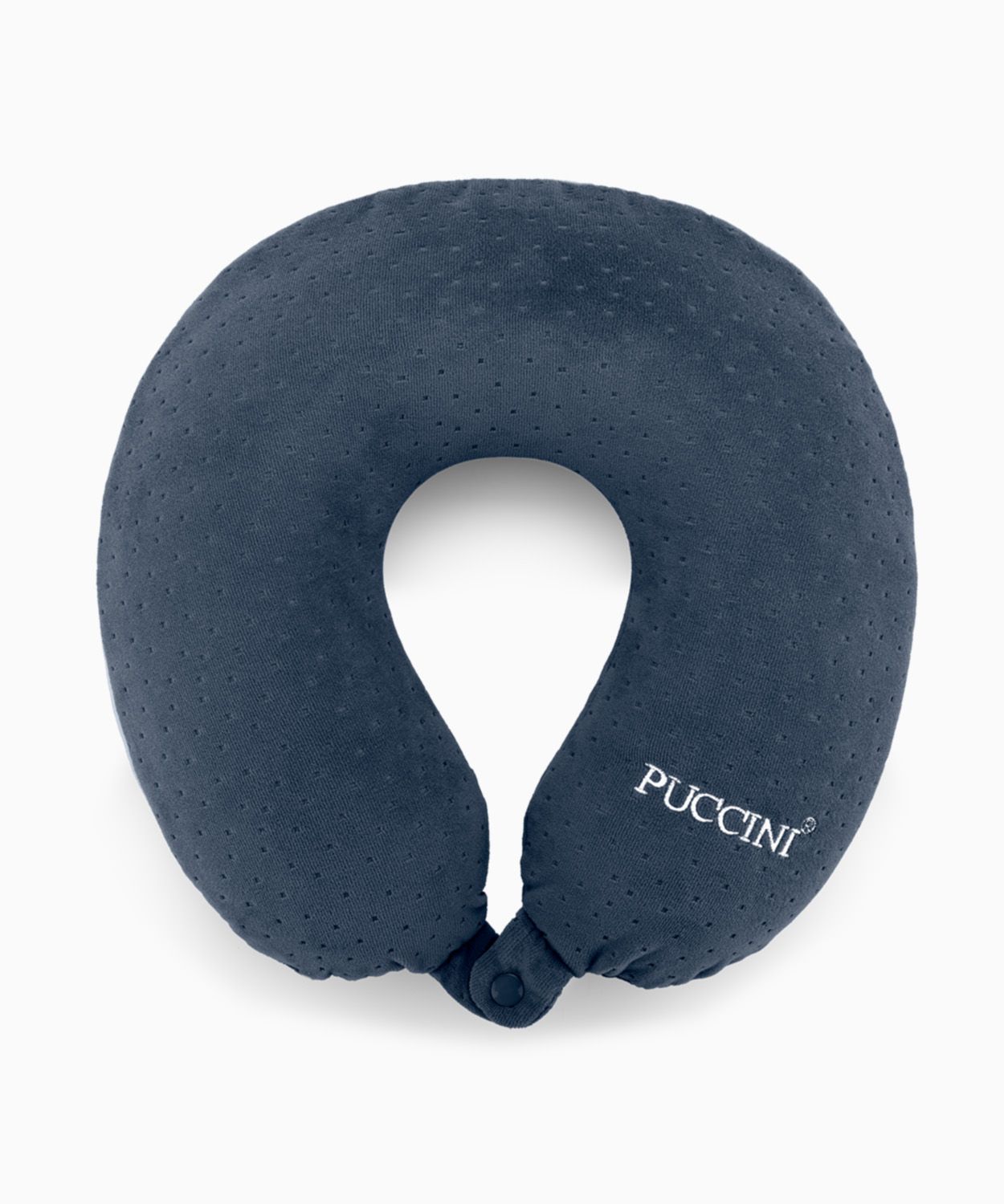 Poduszka podróżna rogal z pianki granatowa