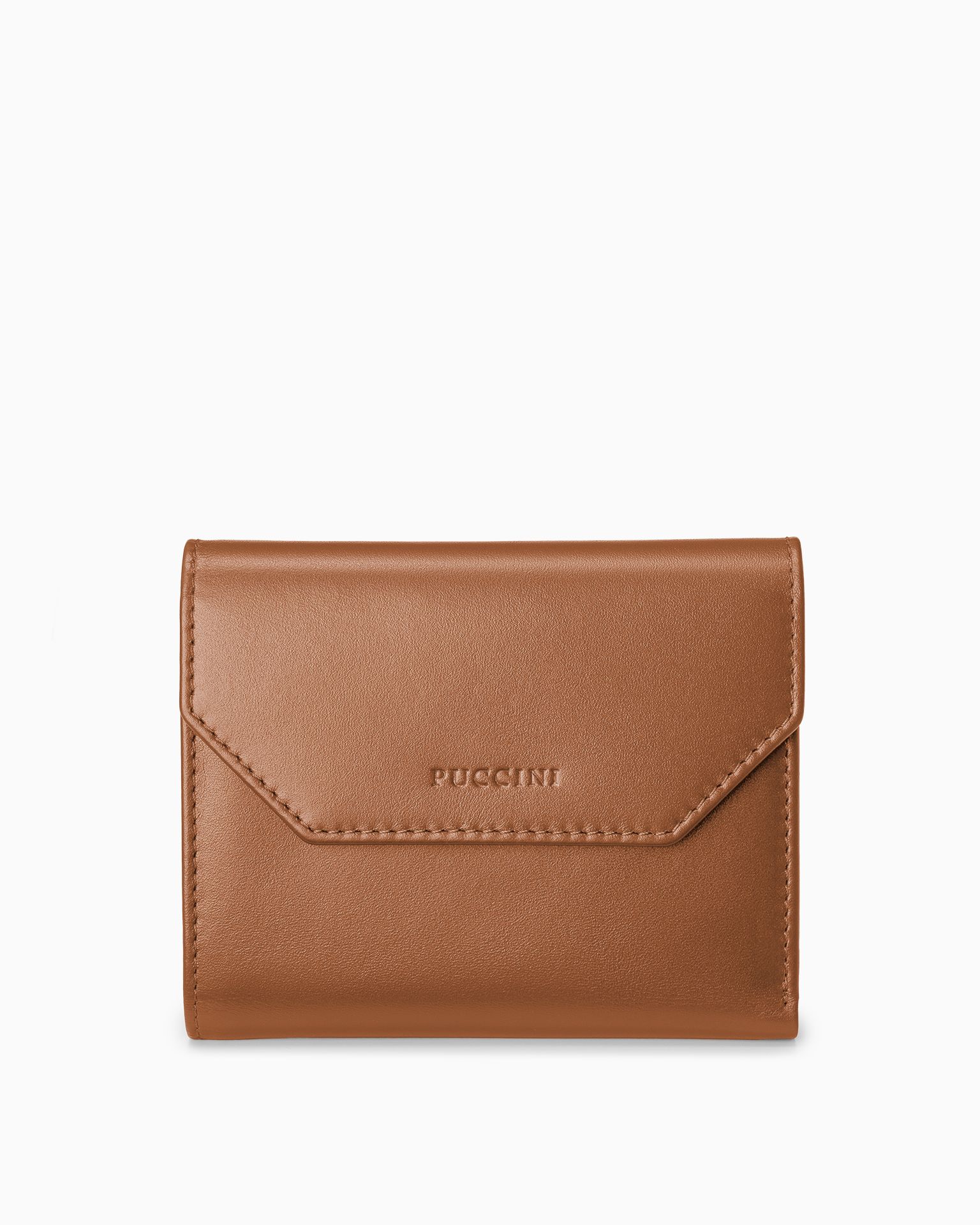 Portfel damski skórzany średni brązowy