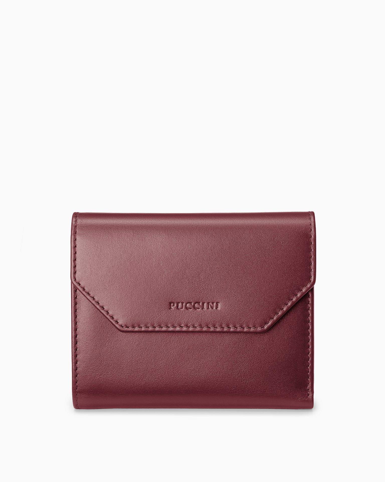 Portfel damski skórzany średni bordowy