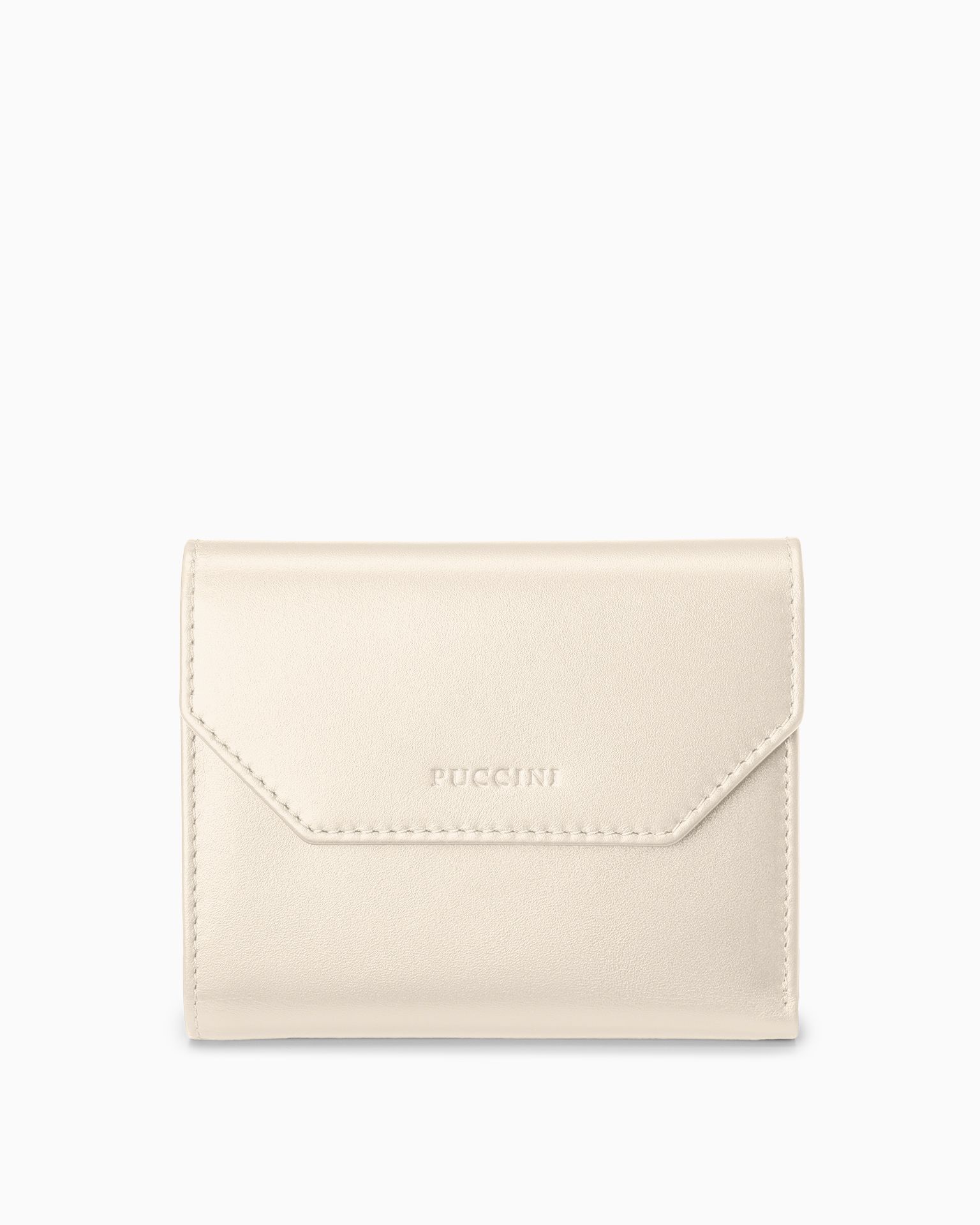 Portfel damski skórzany średni beżowy