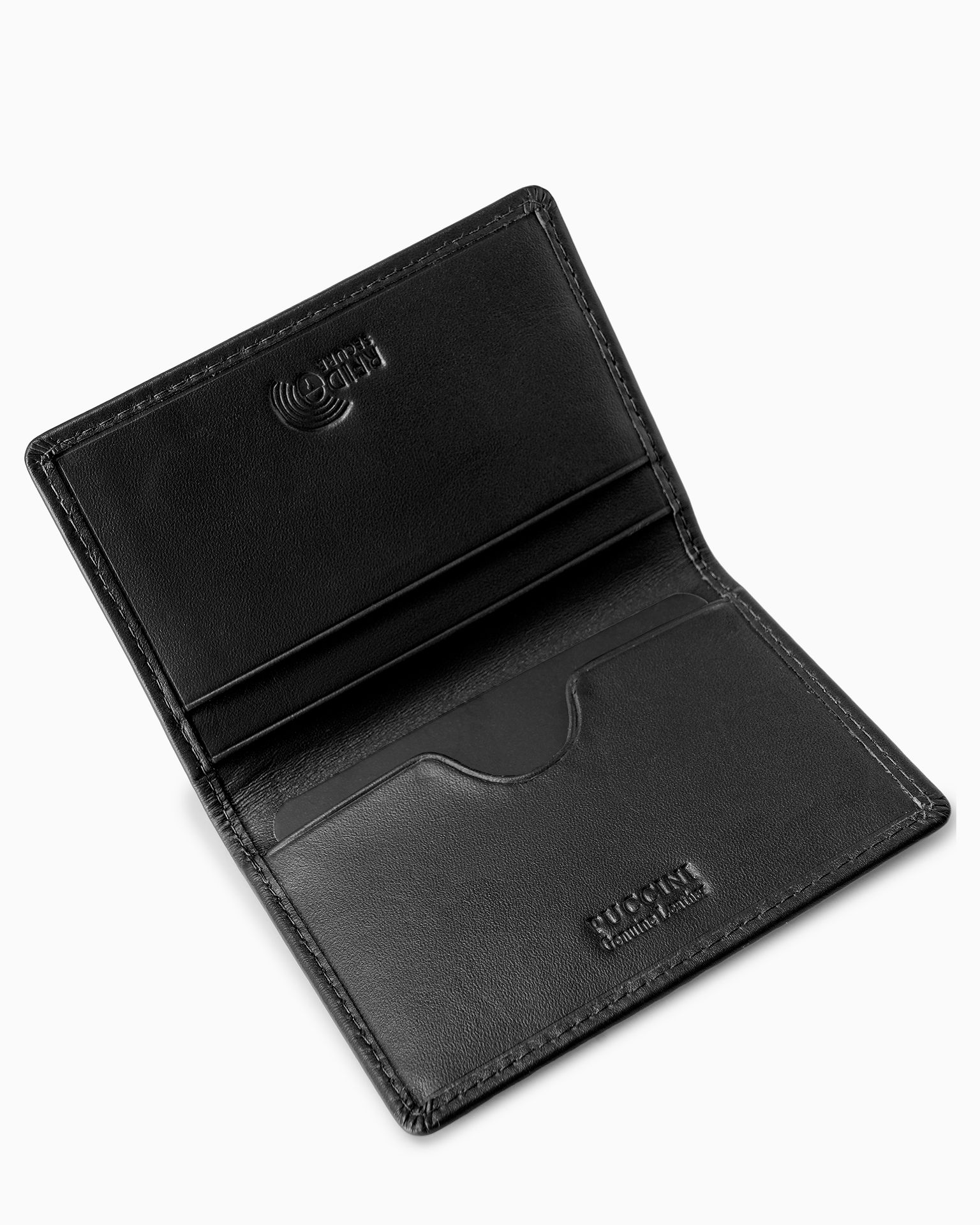 Etui na karty ze skóry naturalnej czarne