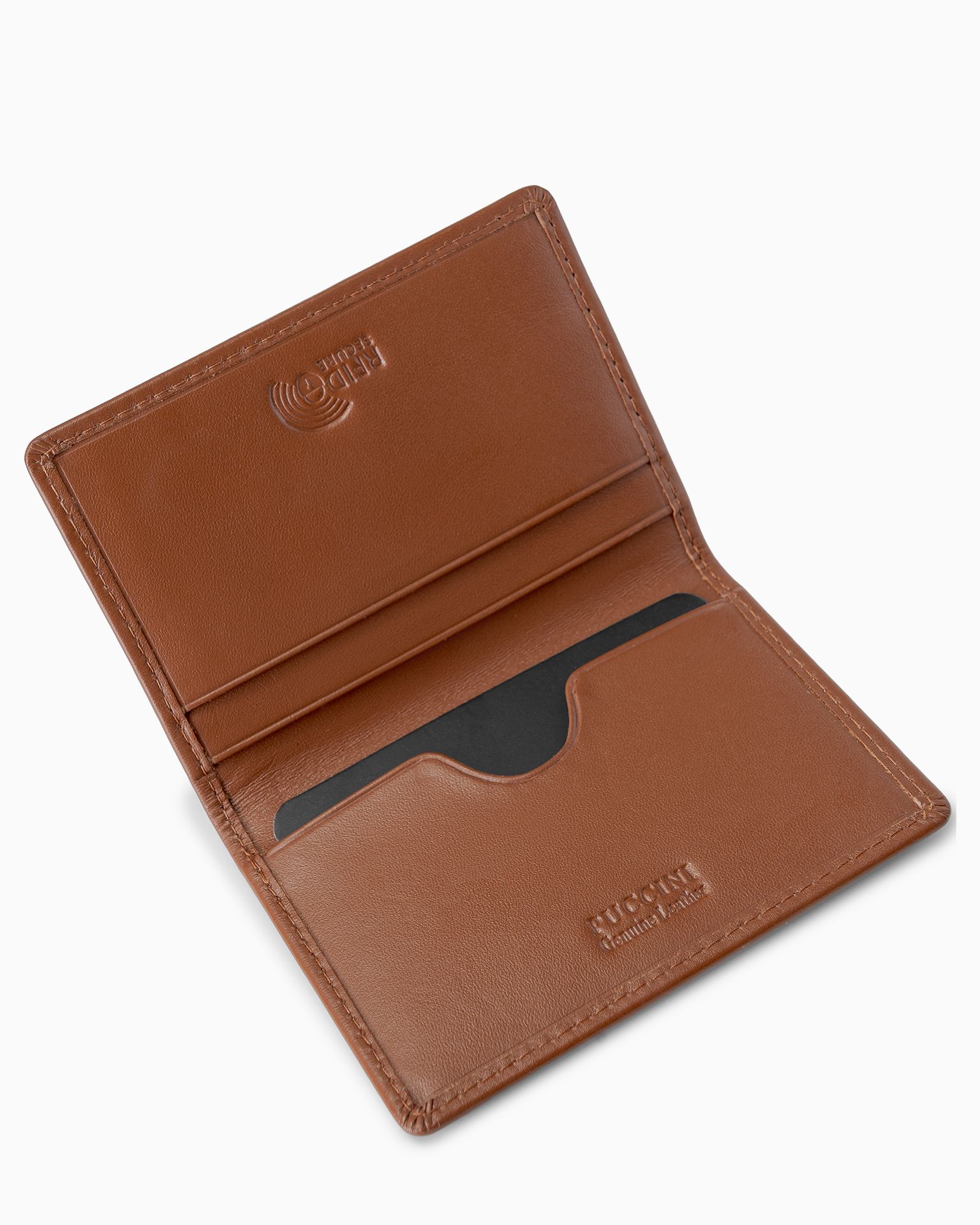 Etui na karty ze skóry naturalnej brązowe