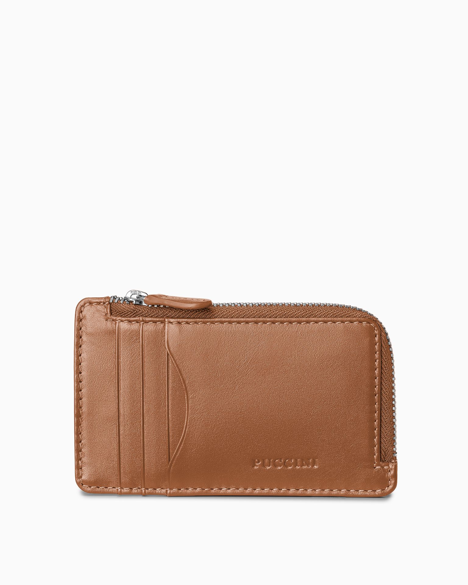 Etui na karty skórzane brązowe