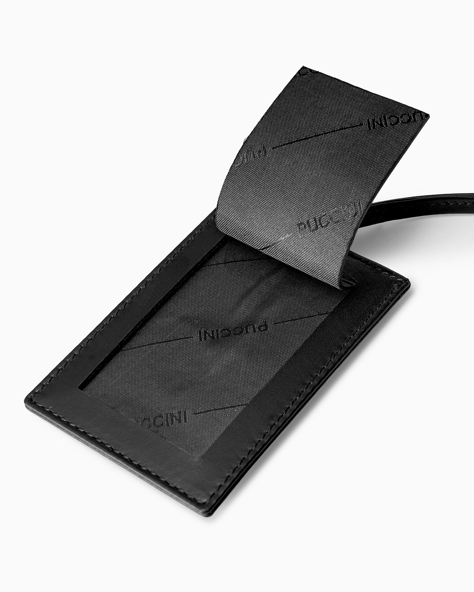 Identyfikator do bagażu skórzany czarny