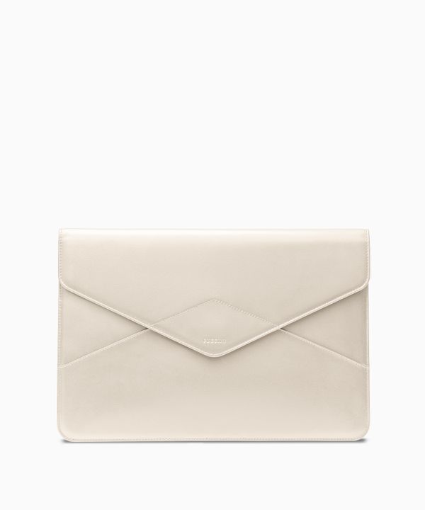 Etui na laptopa 13 cali ze skóry naturalnej beżowe