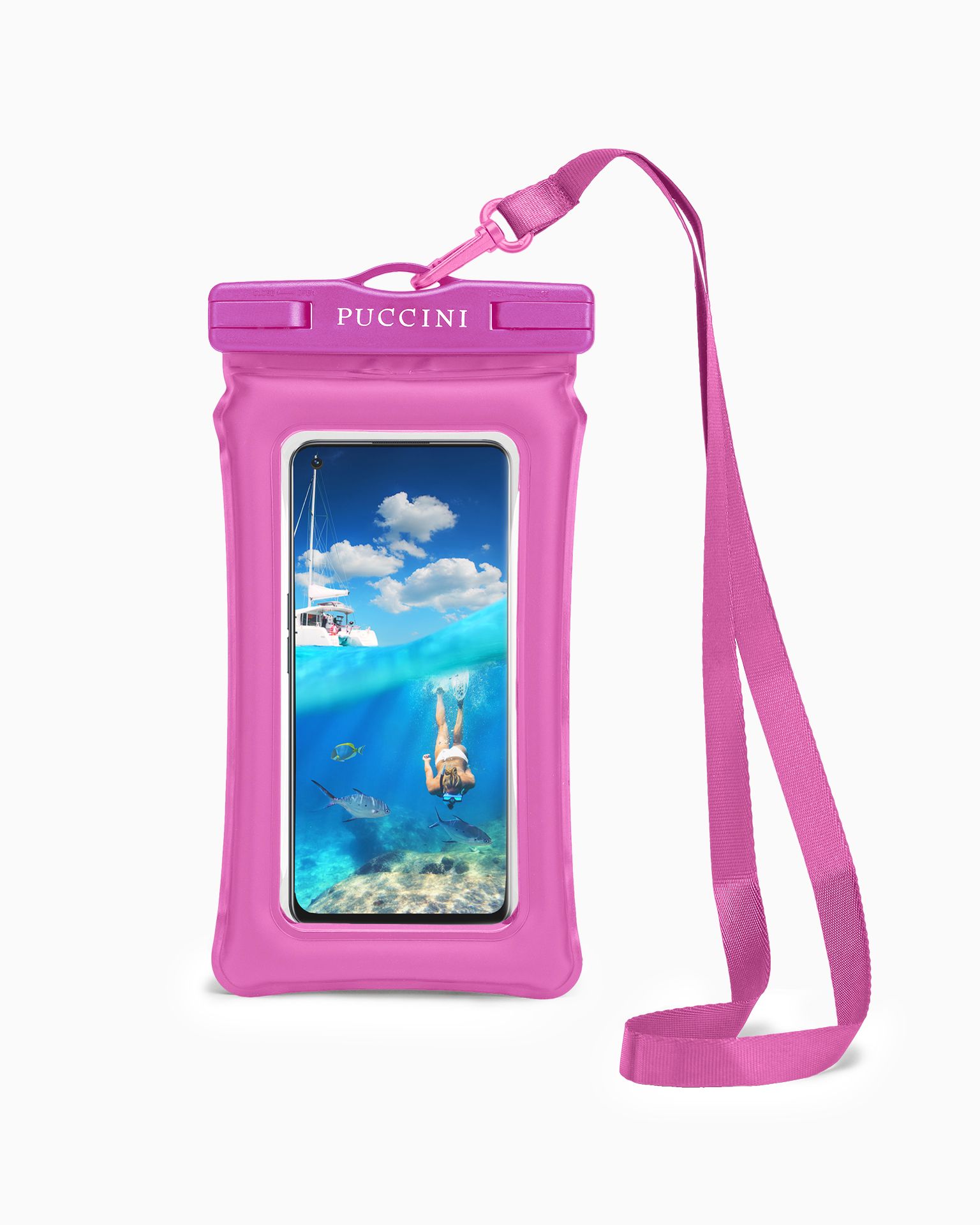 Etui na telefon wodoodporne różowe