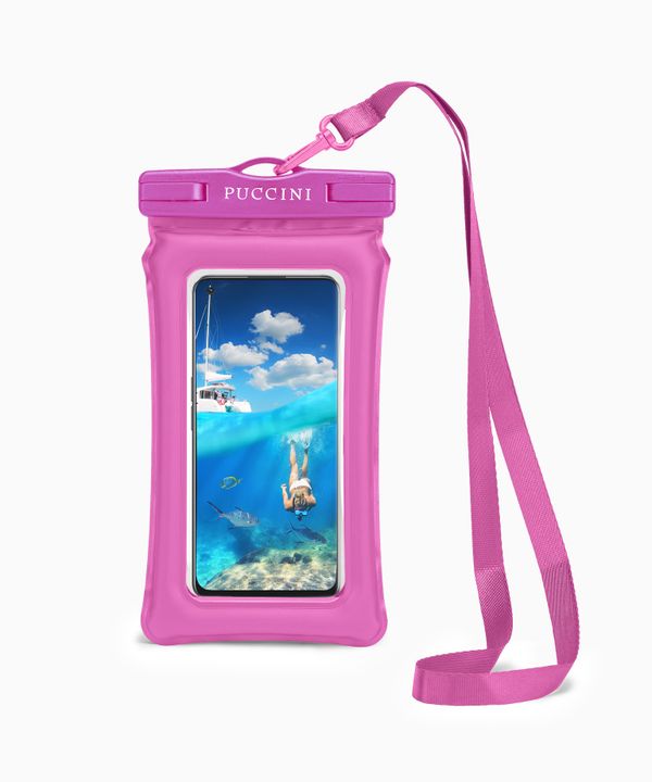 Etui na telefon wodoodporne różowe