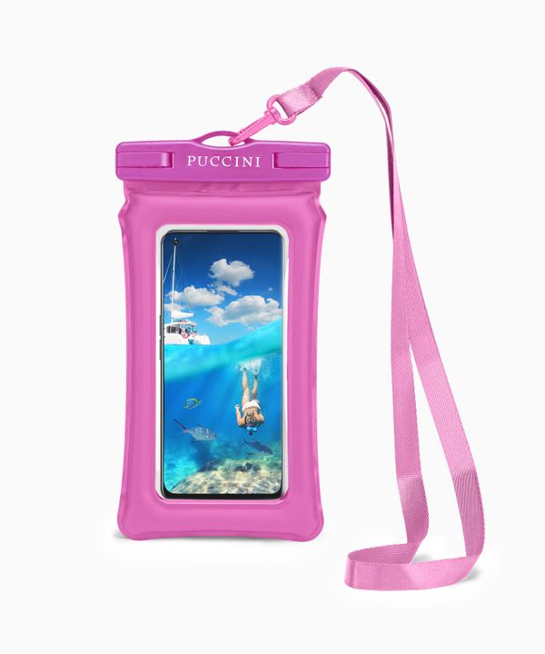 Etui na telefon wodoodporne różowe