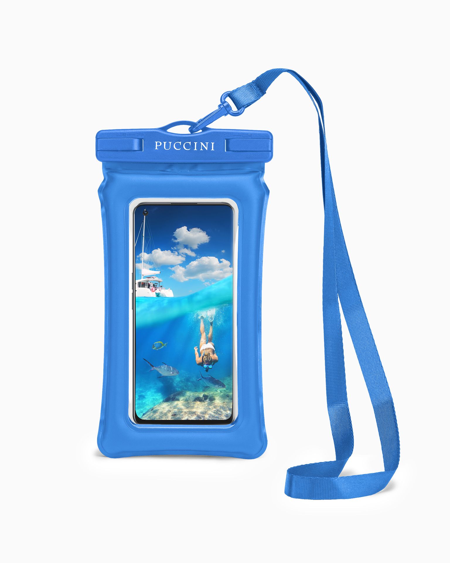 Etui na telefon wodoodporne niebieskie