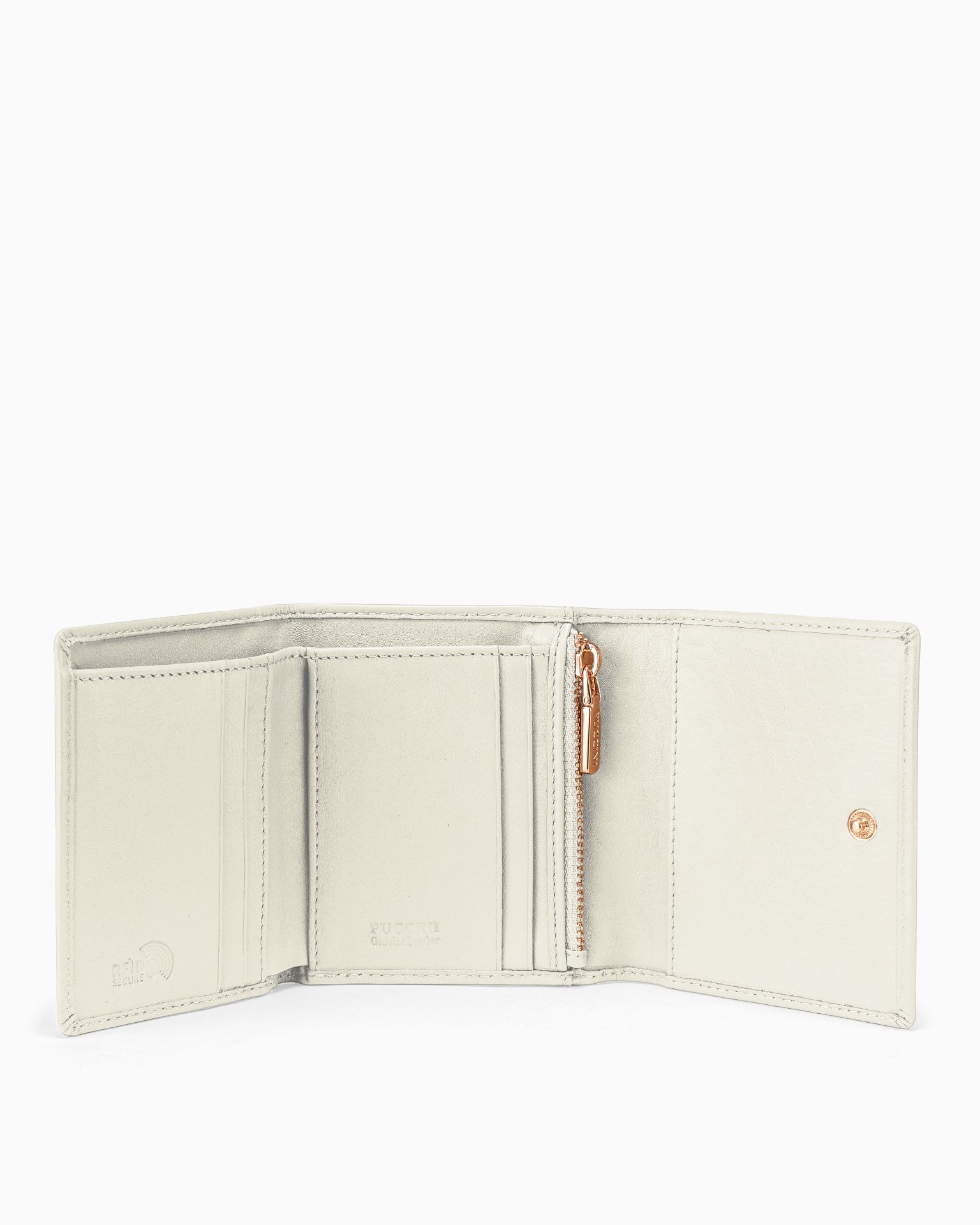 Mały damski portfel skórzany biały