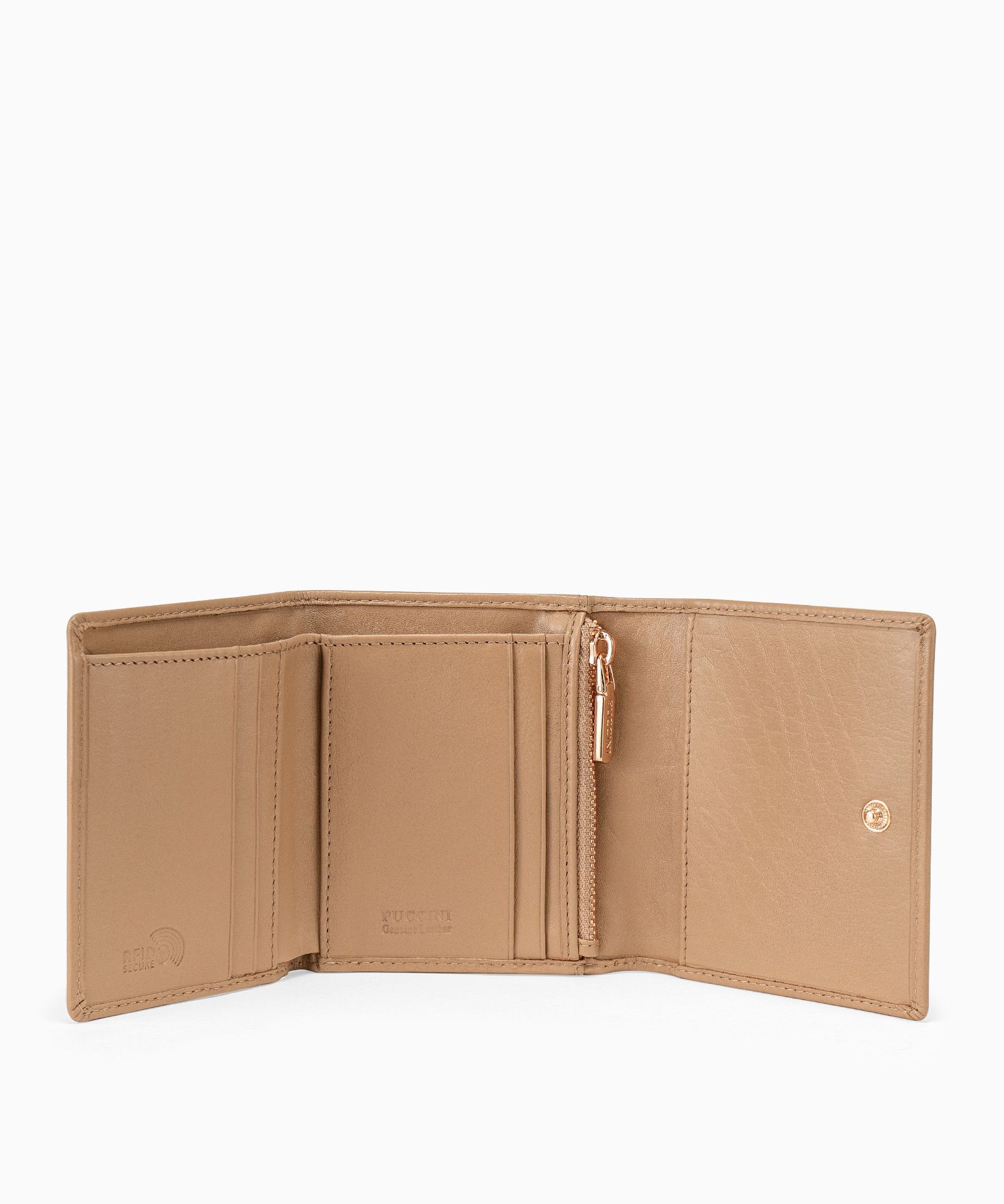 Mały damski portfel skórzany brązowy