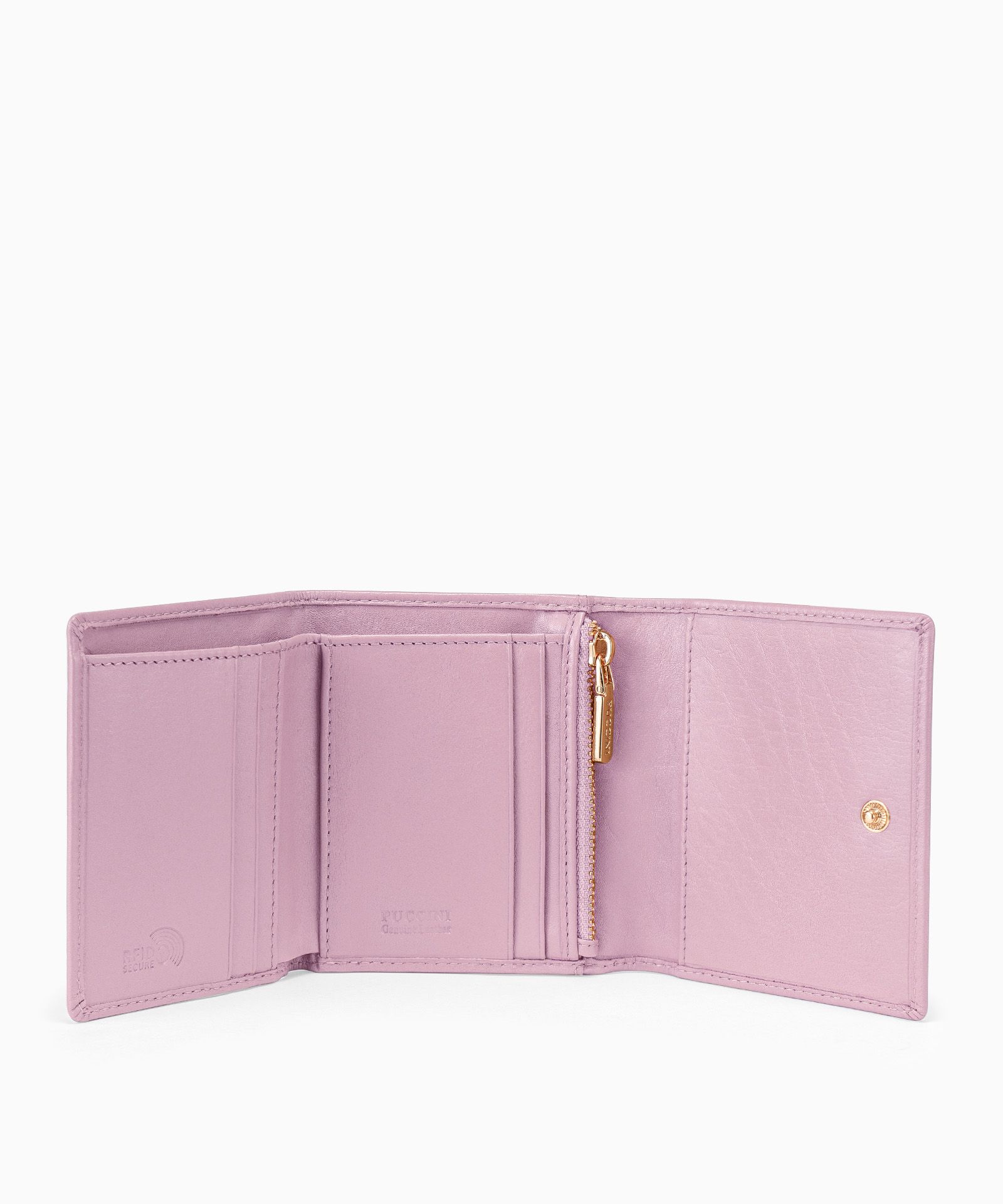 Mały damski portfel skórzany różowy