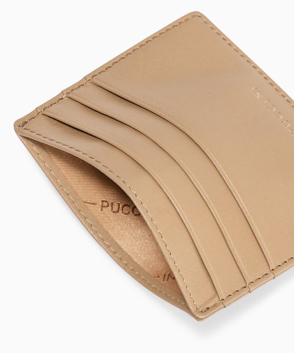 Skórzane etui na karty brązowe