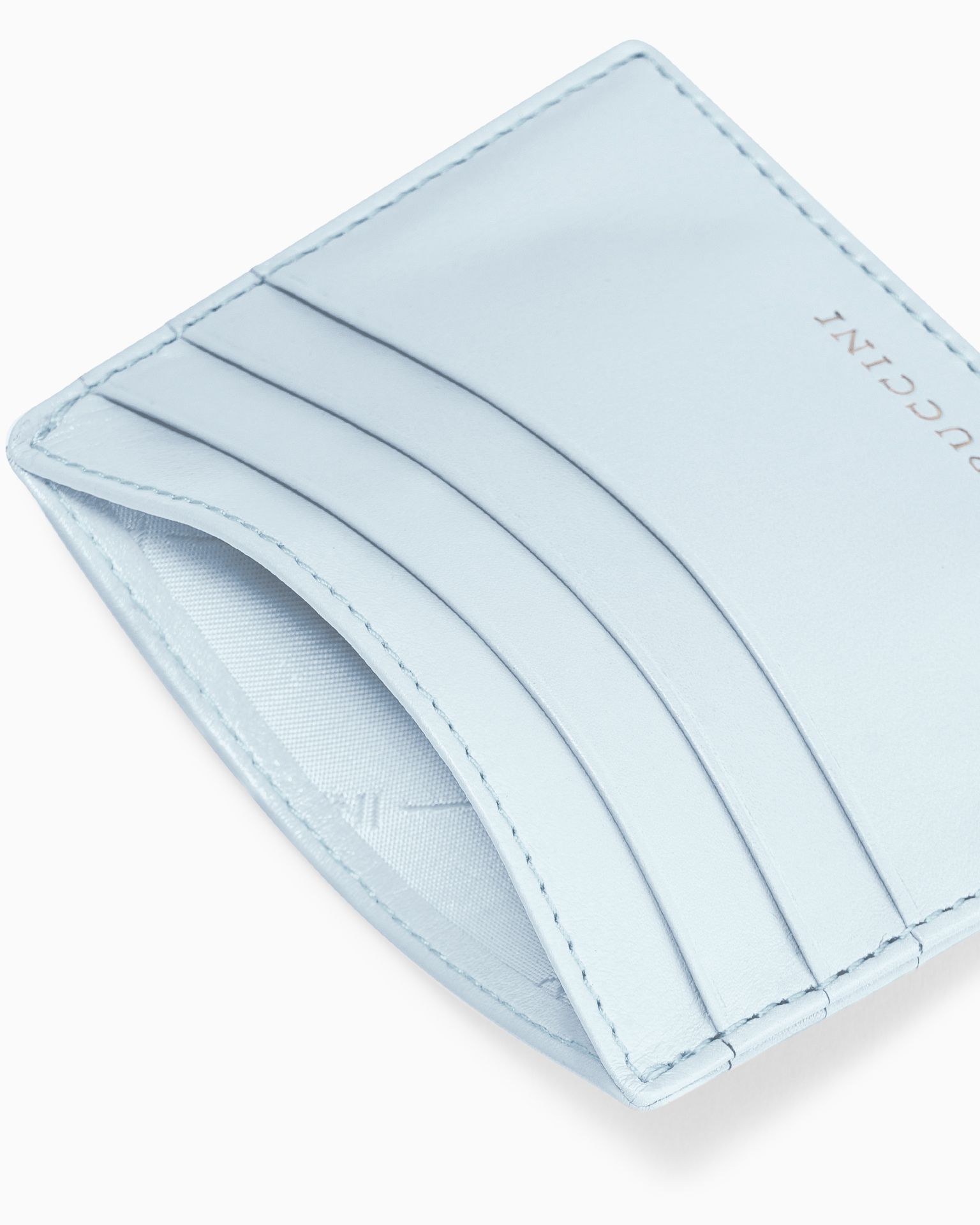 Skórzane etui na karty niebieskie
