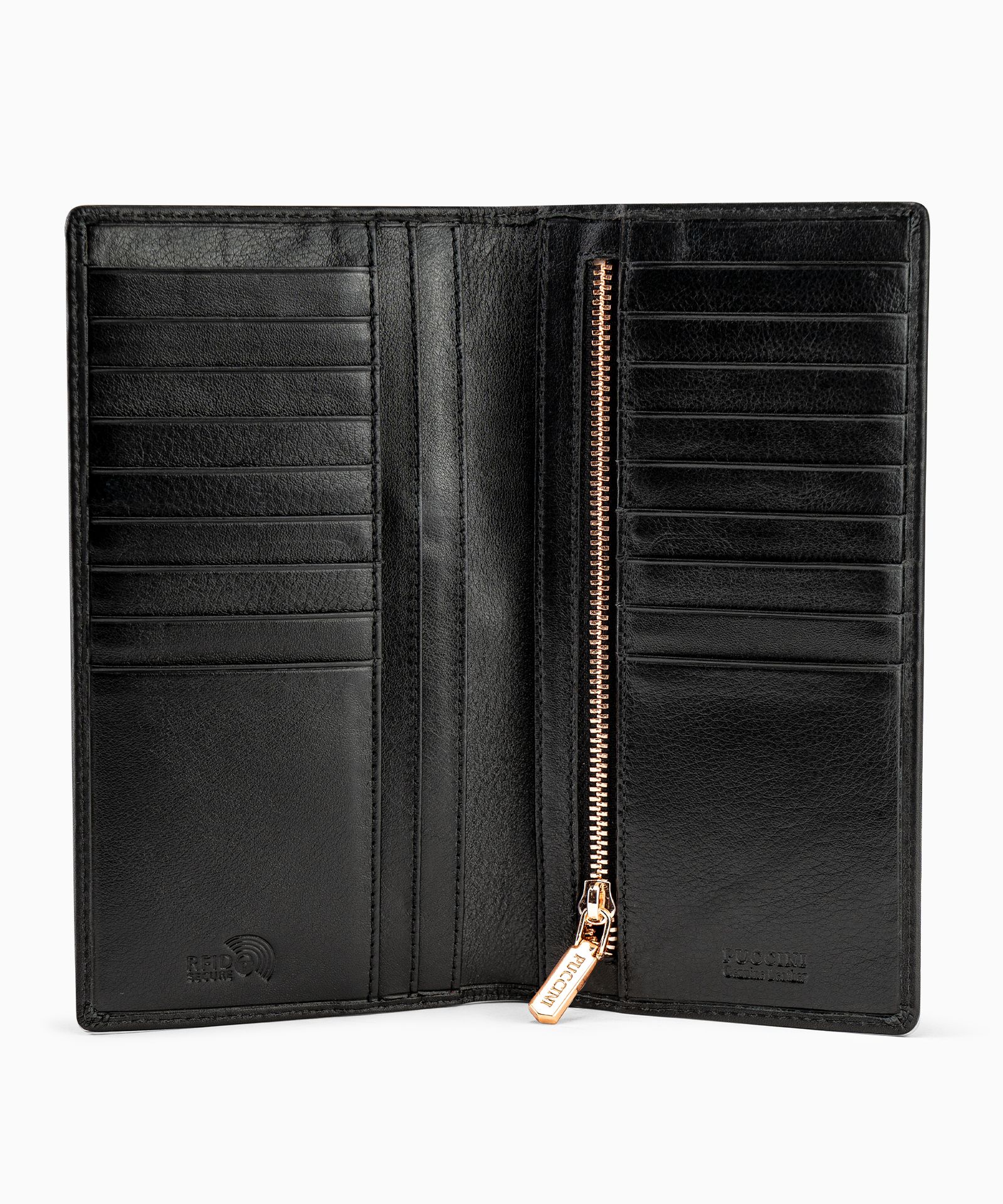 Duży damski portfel skórzany czarny