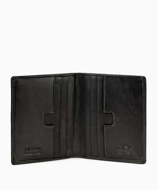 Mały męski portfel skórzany czarny