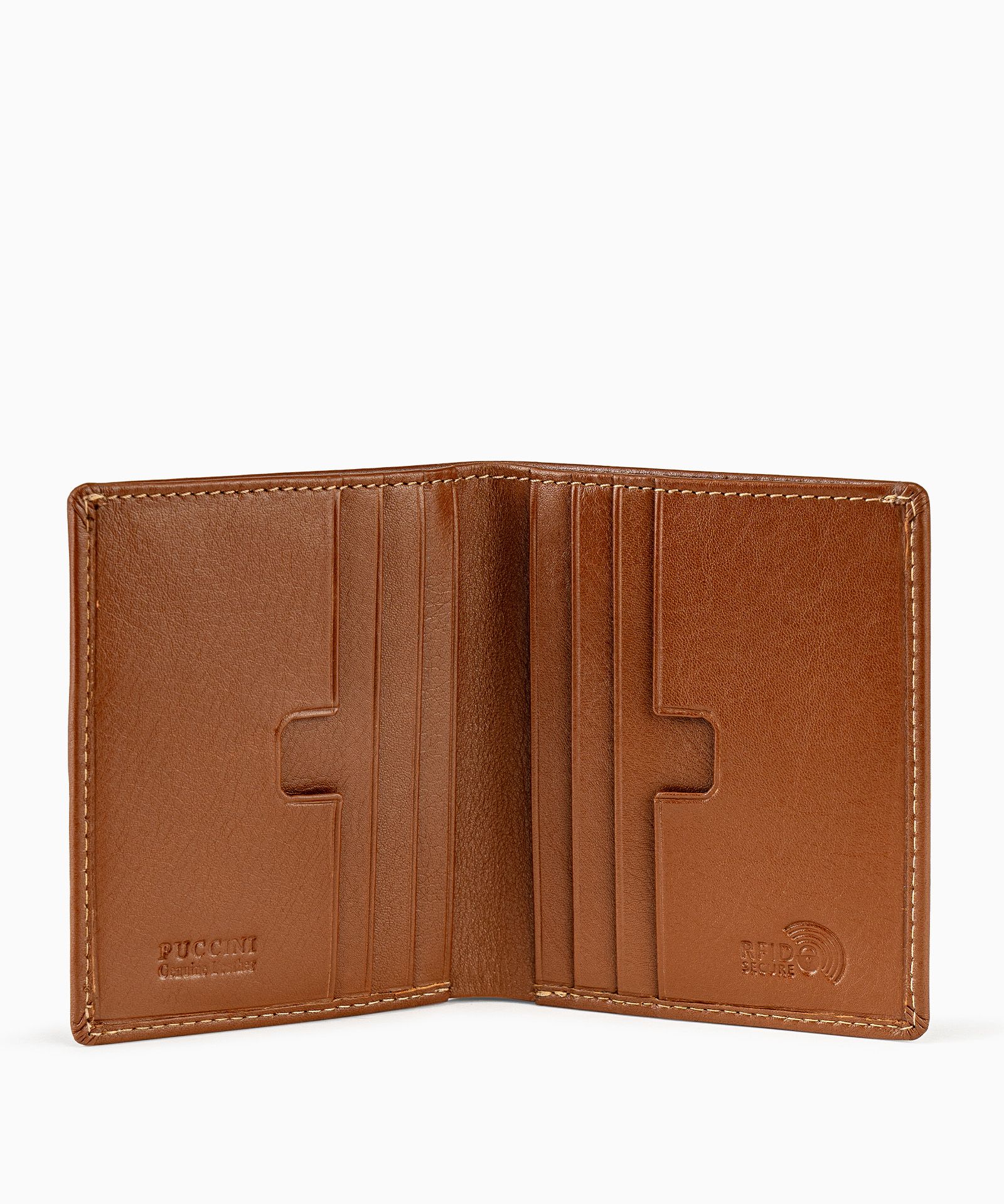 Mały męski portfel skórzany brązowy