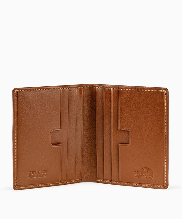 Mały męski portfel skórzany brązowy