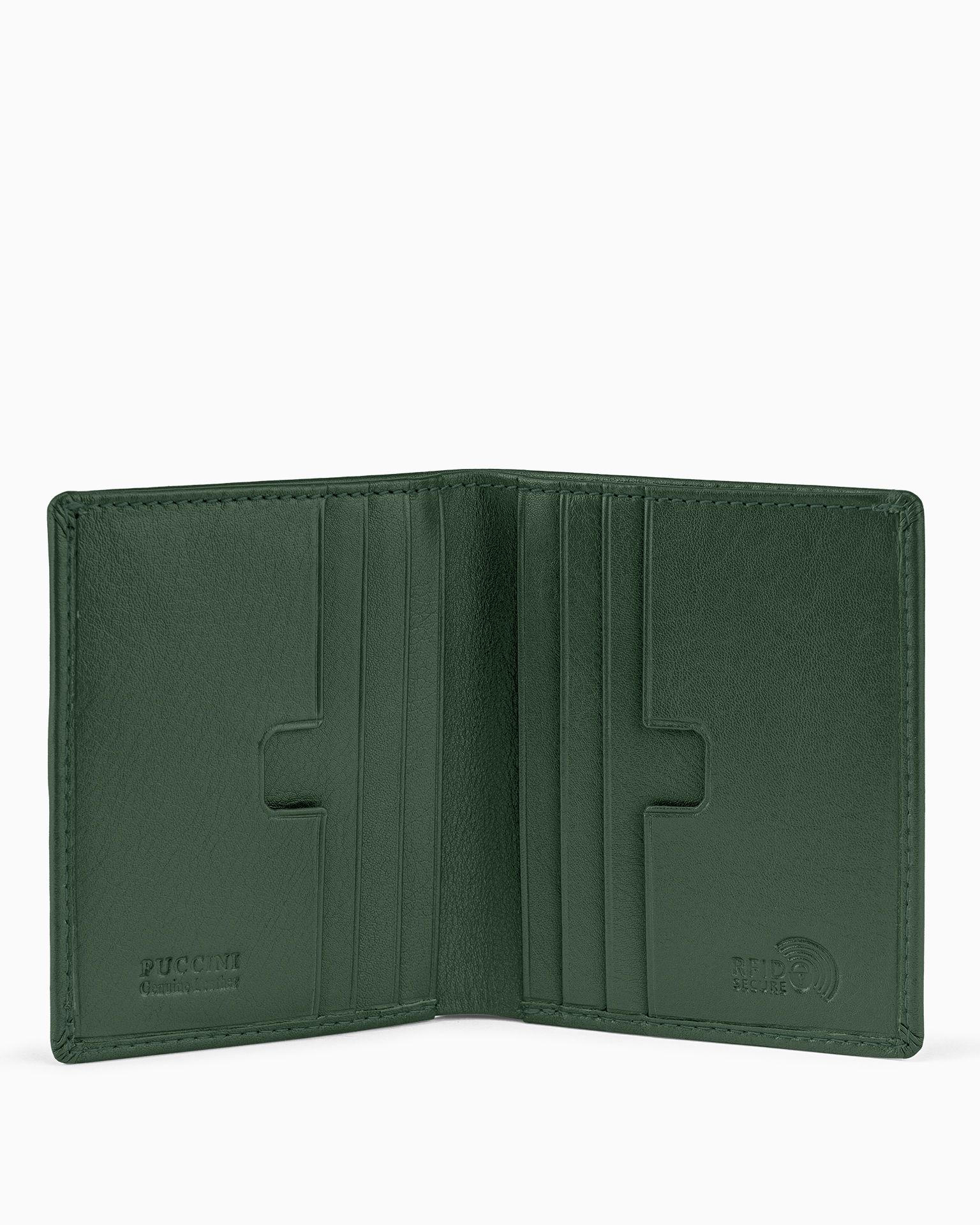 Mały męski portfel skórzany zielony