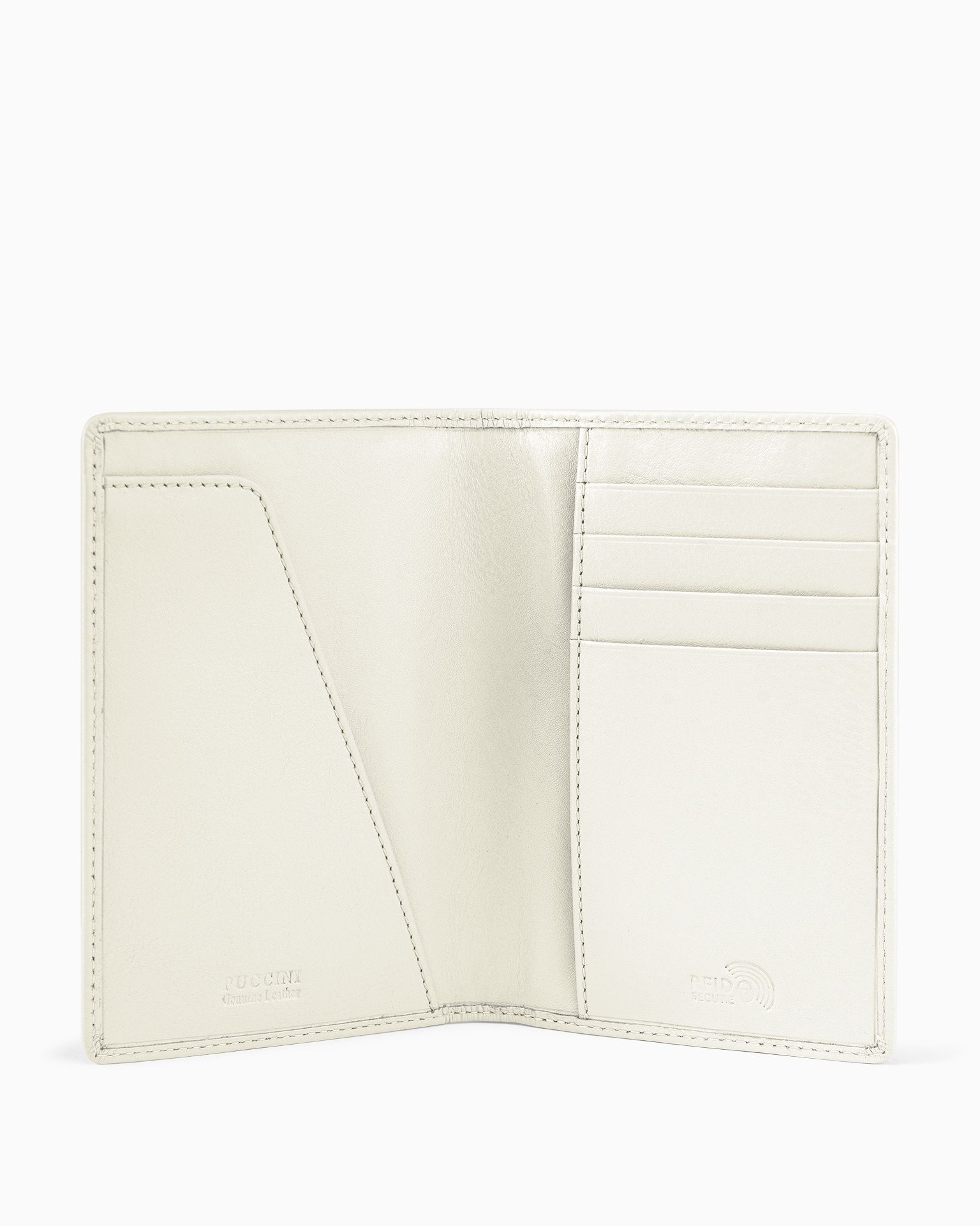 Skórzane etui na paszport białe