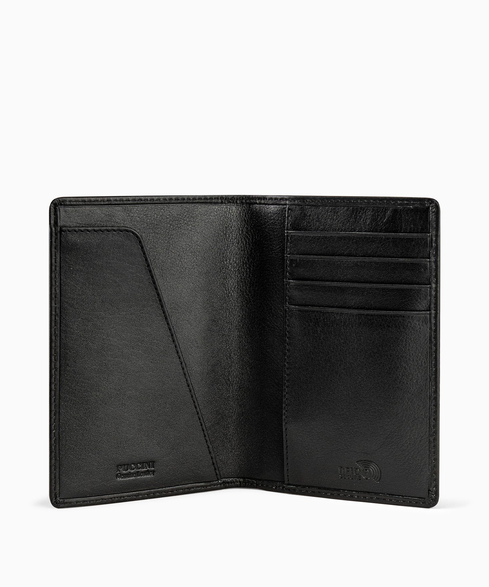 Skórzane etui na paszport czarne