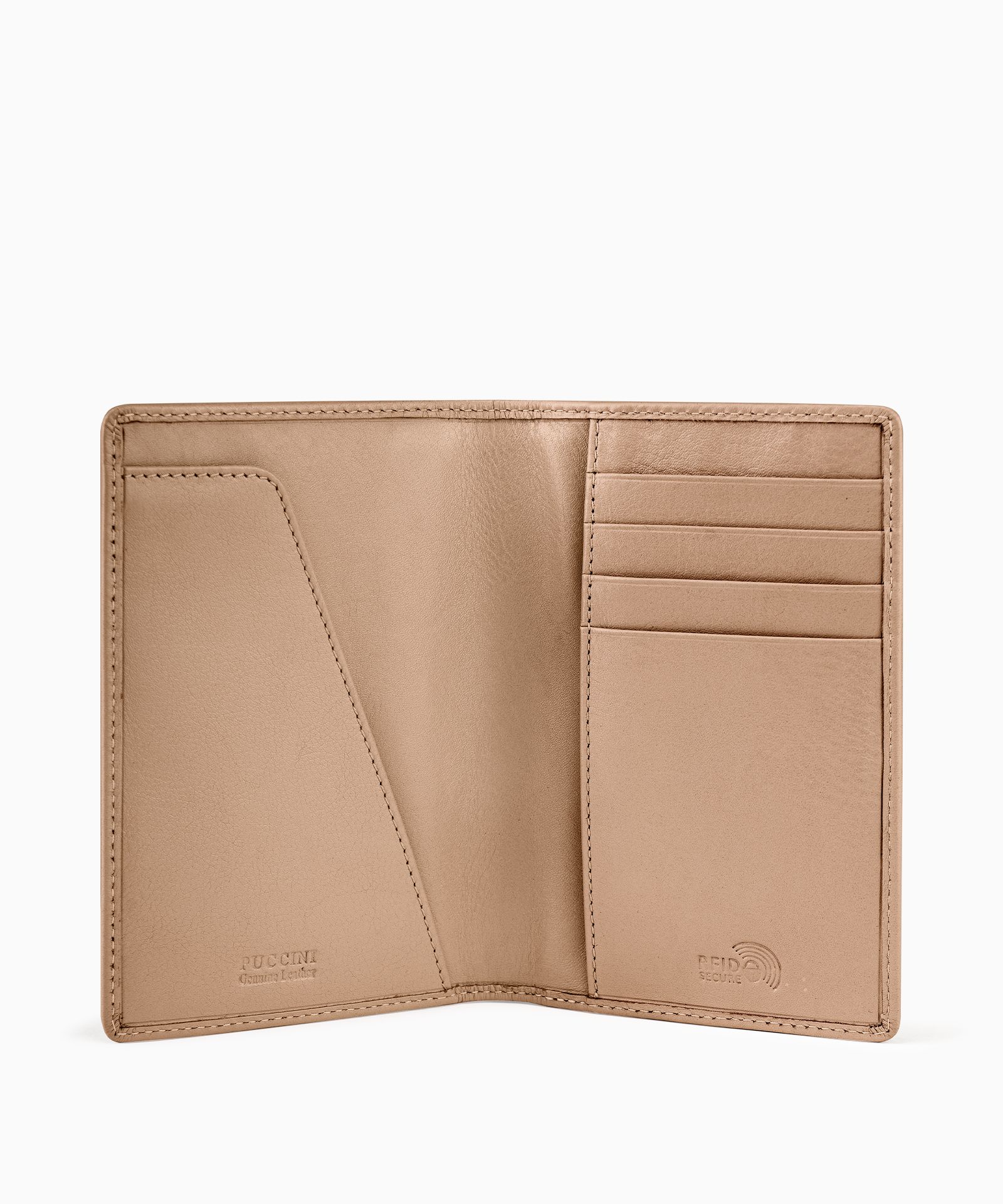 Skórzane etui na paszport brązowe