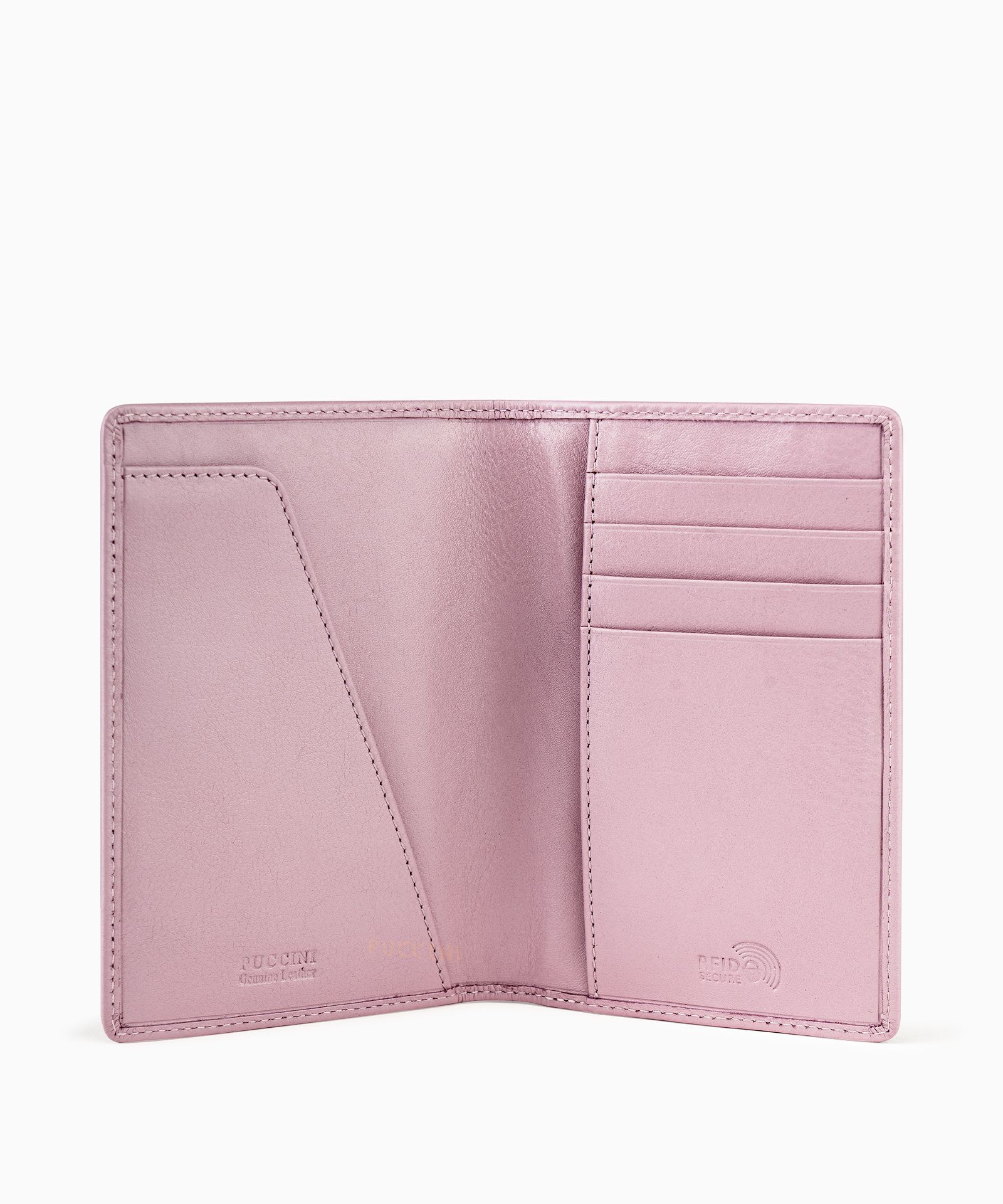 Skórzane etui na paszport różowe