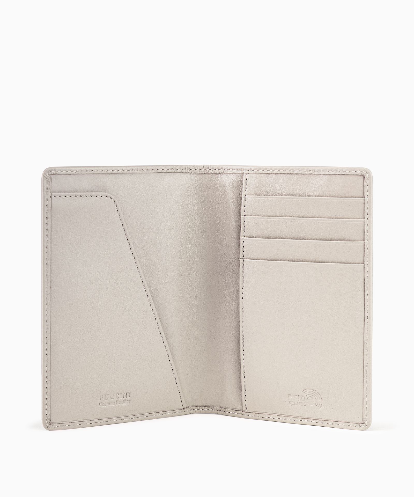 Skórzane etui na paszport beżowe