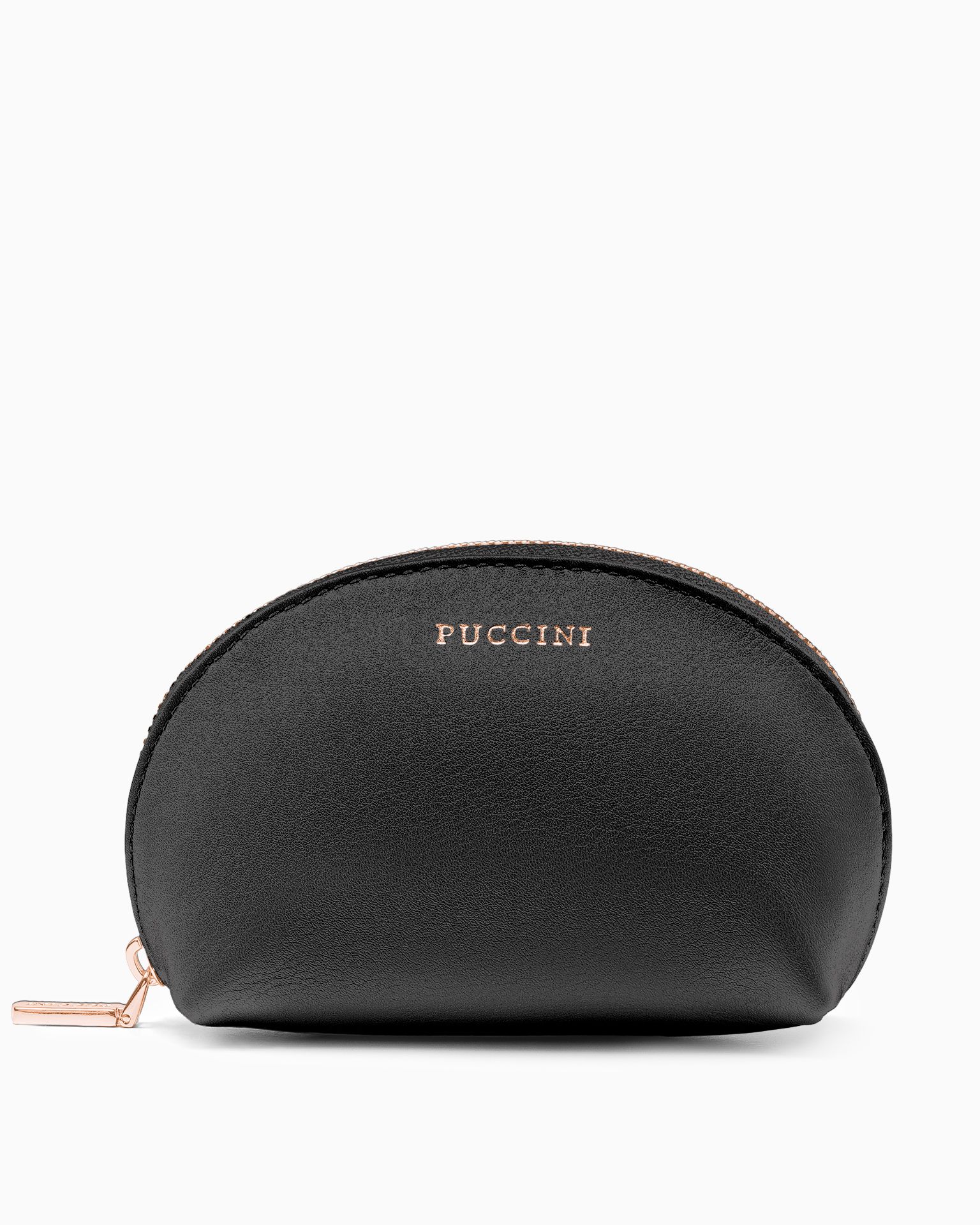 Kosmetyczka damska skórzana mała czarna