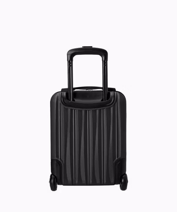 Kabinowa mini walizka ze żłobieniami czarna
