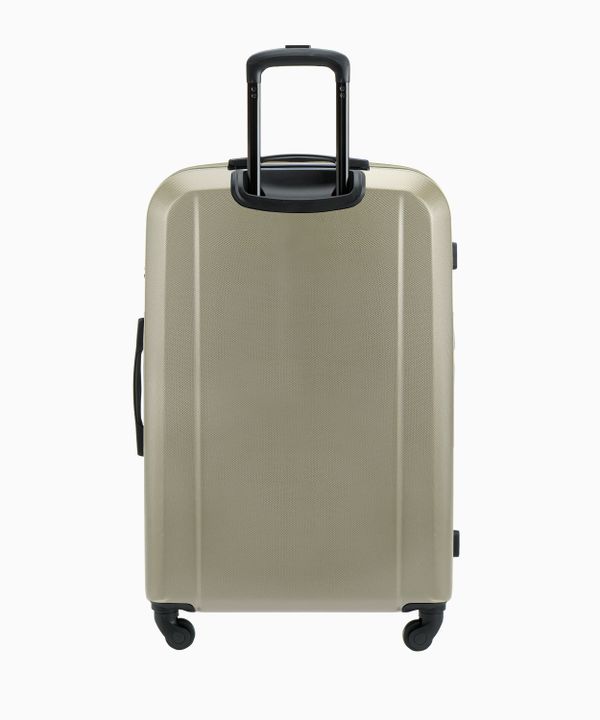 Duża walizka jednokolorowa szampańska