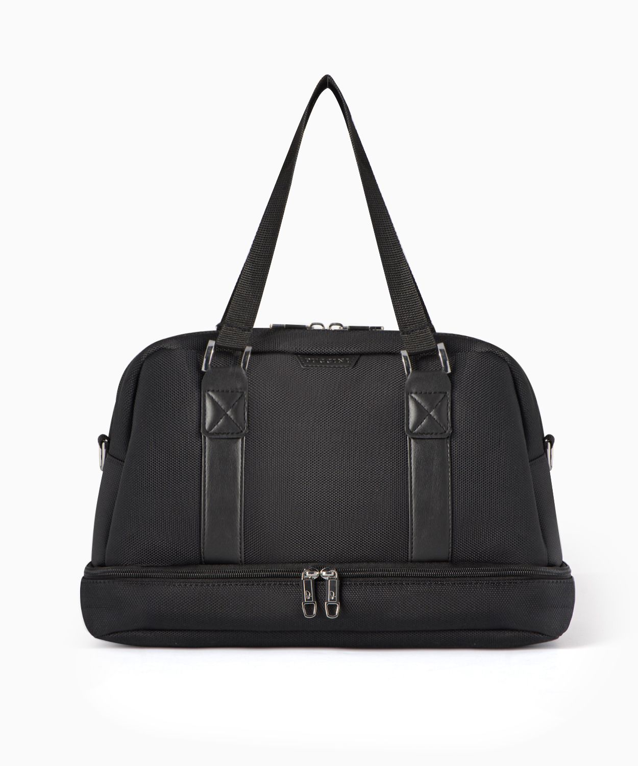 Torba weekendowa mała z komorą na dnie - czarna 