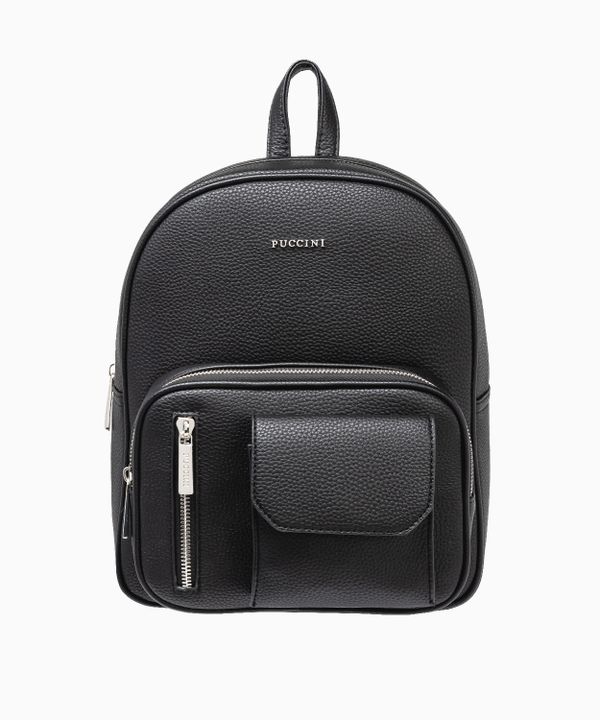 Plecak damski z kieszeniami czarny