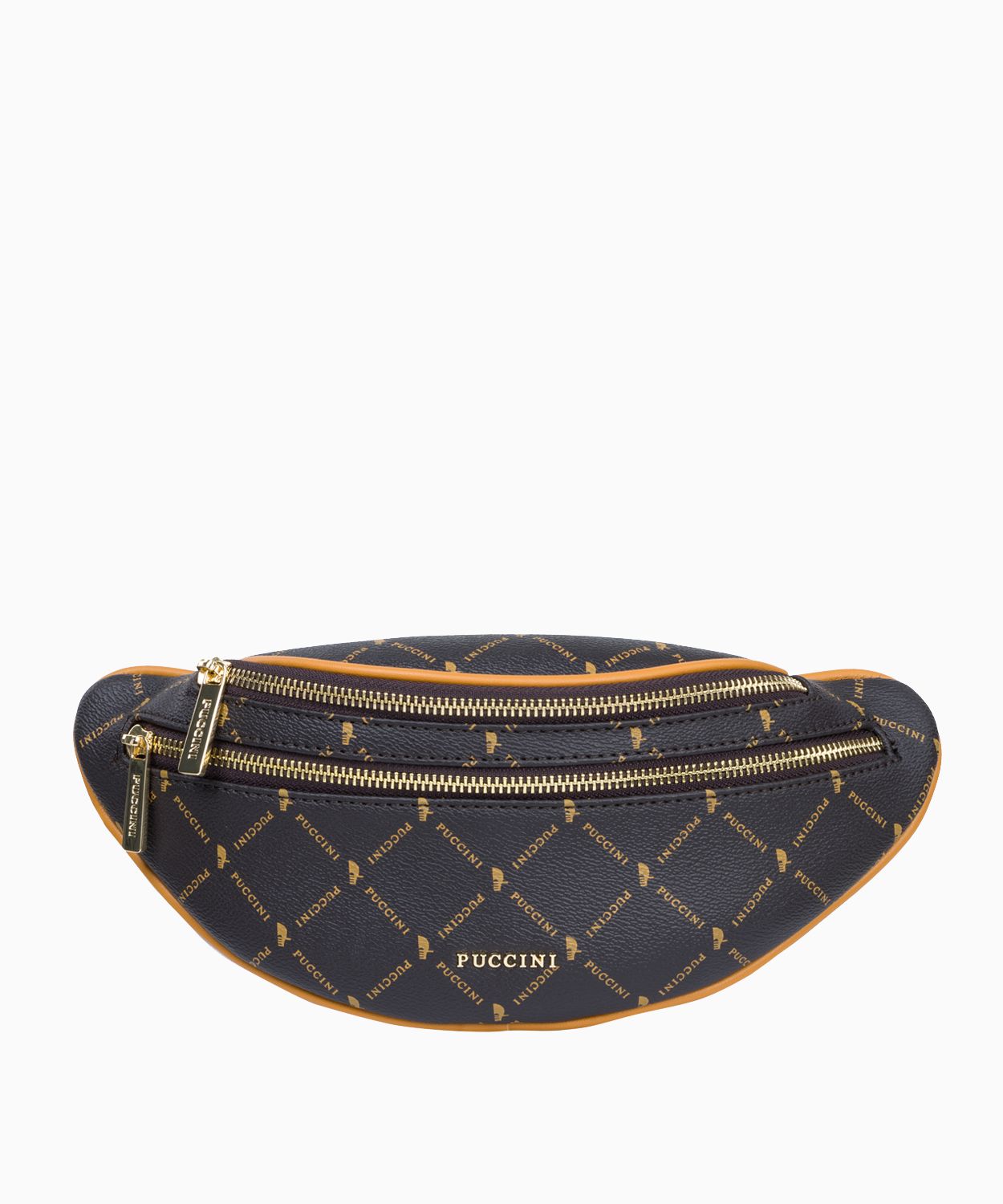 Logowana damska torebka typu nerka z kieszeniami