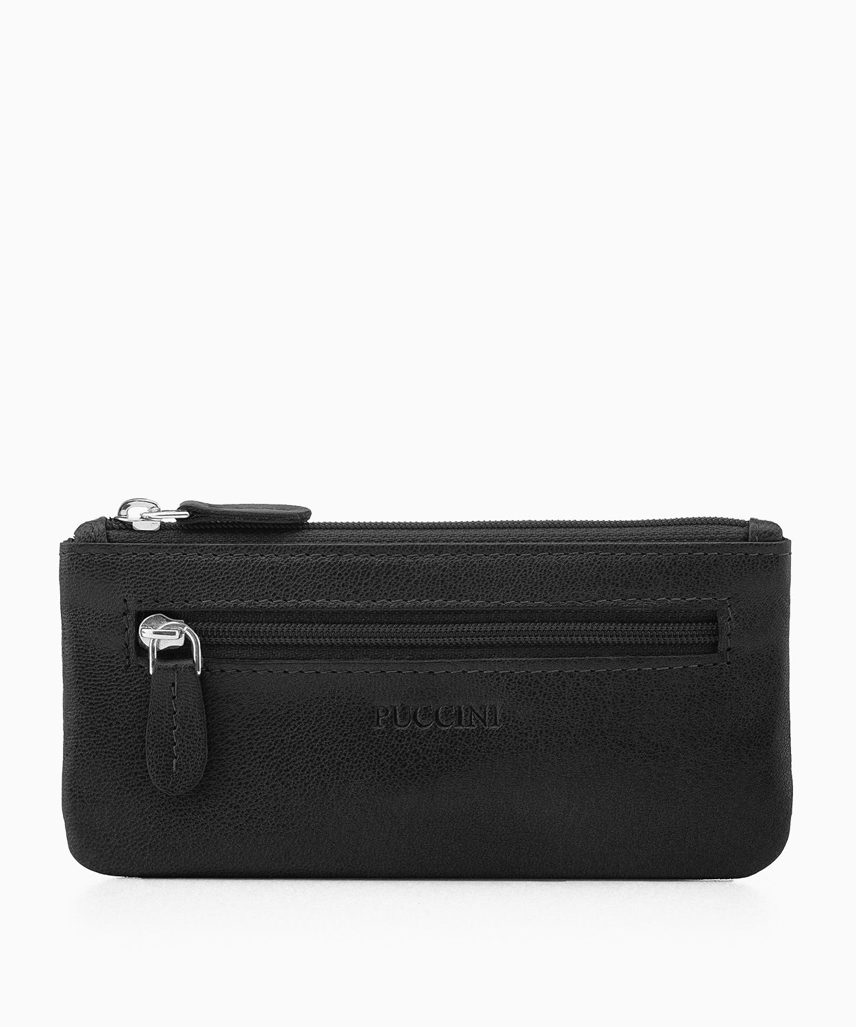 Czarne skórzane etui na klucze