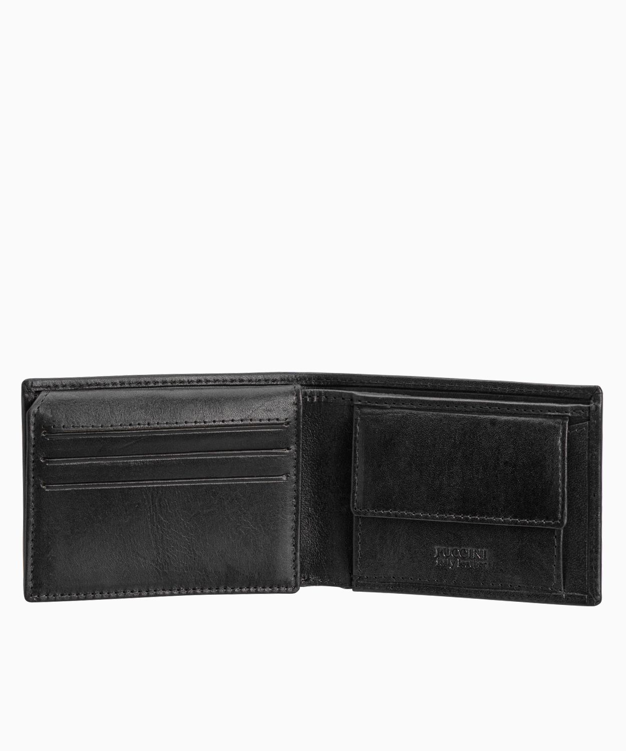 Skórzany portfel męski ze skóry naturalnej w kolorze czarnym