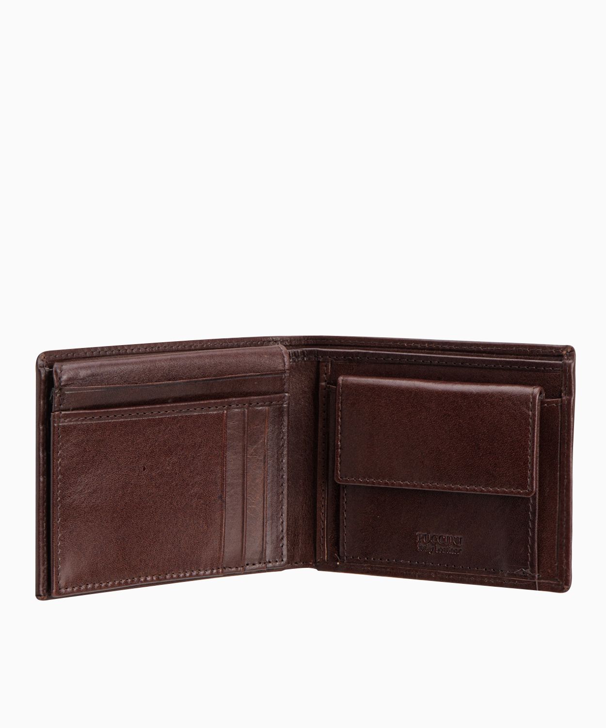 Duży męski portfel skórzany w kolorze brązowym