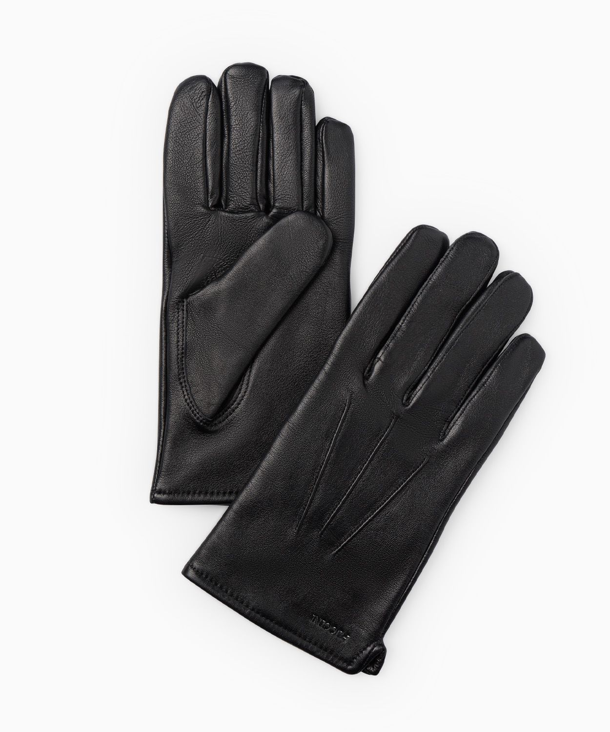 Skórzane Rękawiczki Męskie z Przeszyciami - rozmiar L