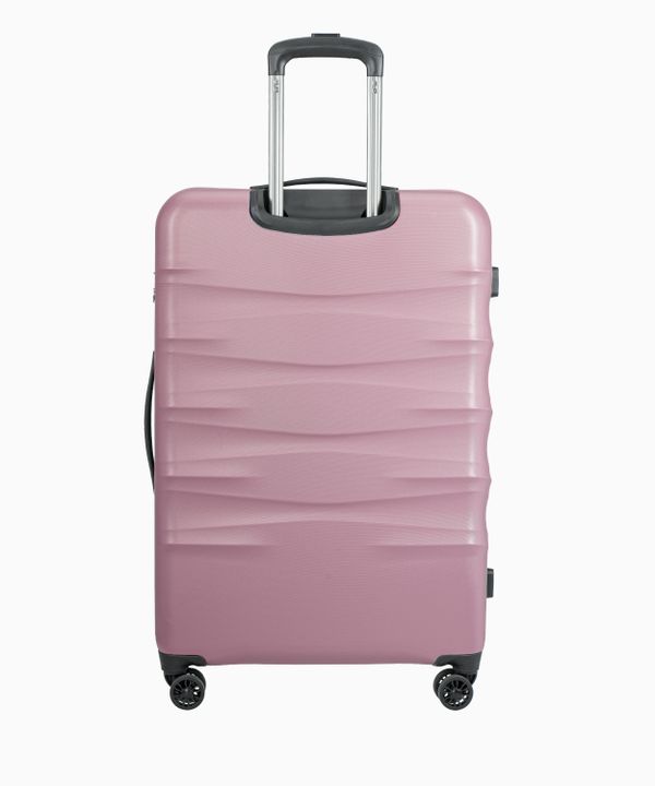 Walizka na kółkach z poliwęglanu duża różowa