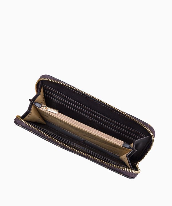 Duży logowany portfel damski logowany ze skóry ekologicznej